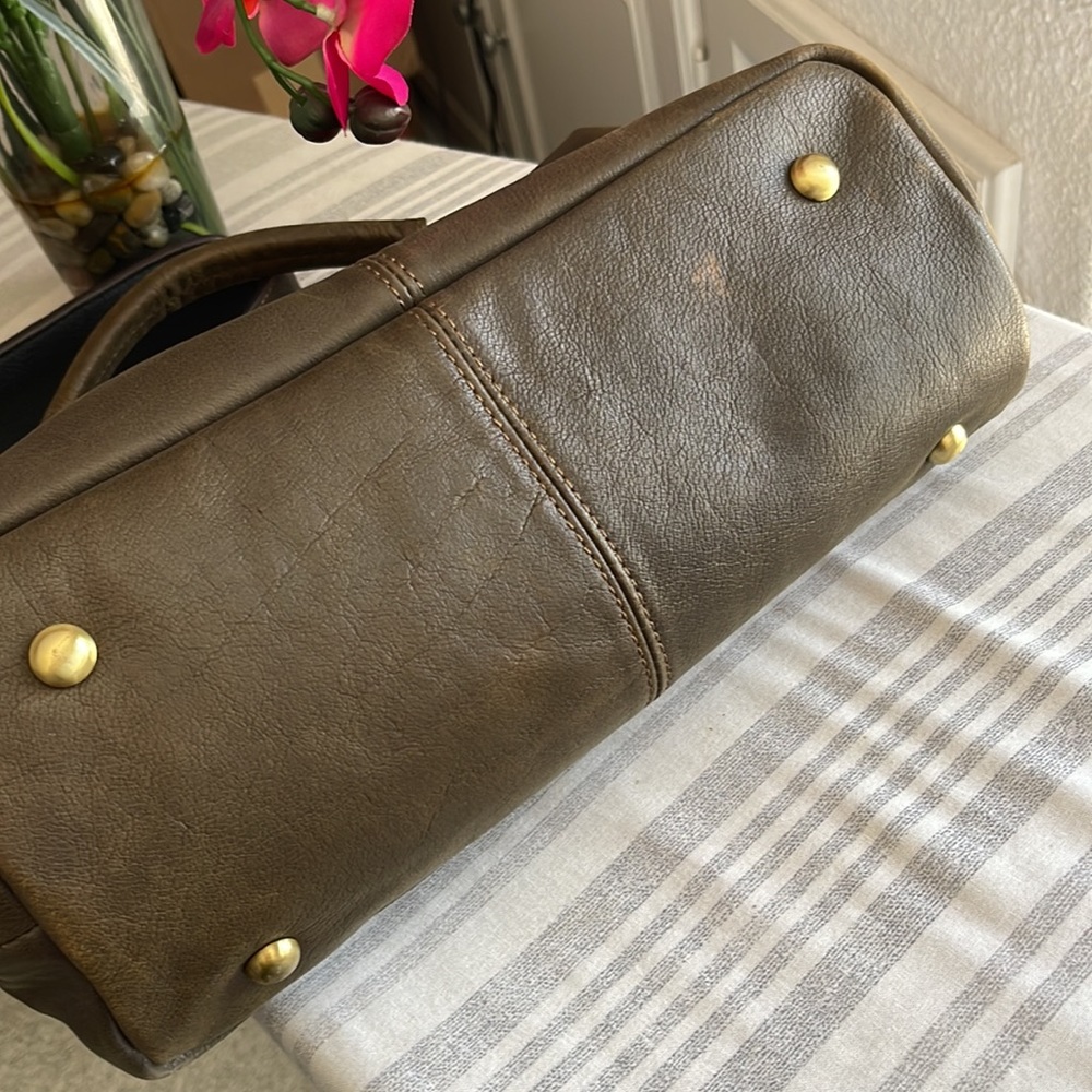 Ameri Leather Doctors Handbag/Crossbody. Olive Gr… - image 4